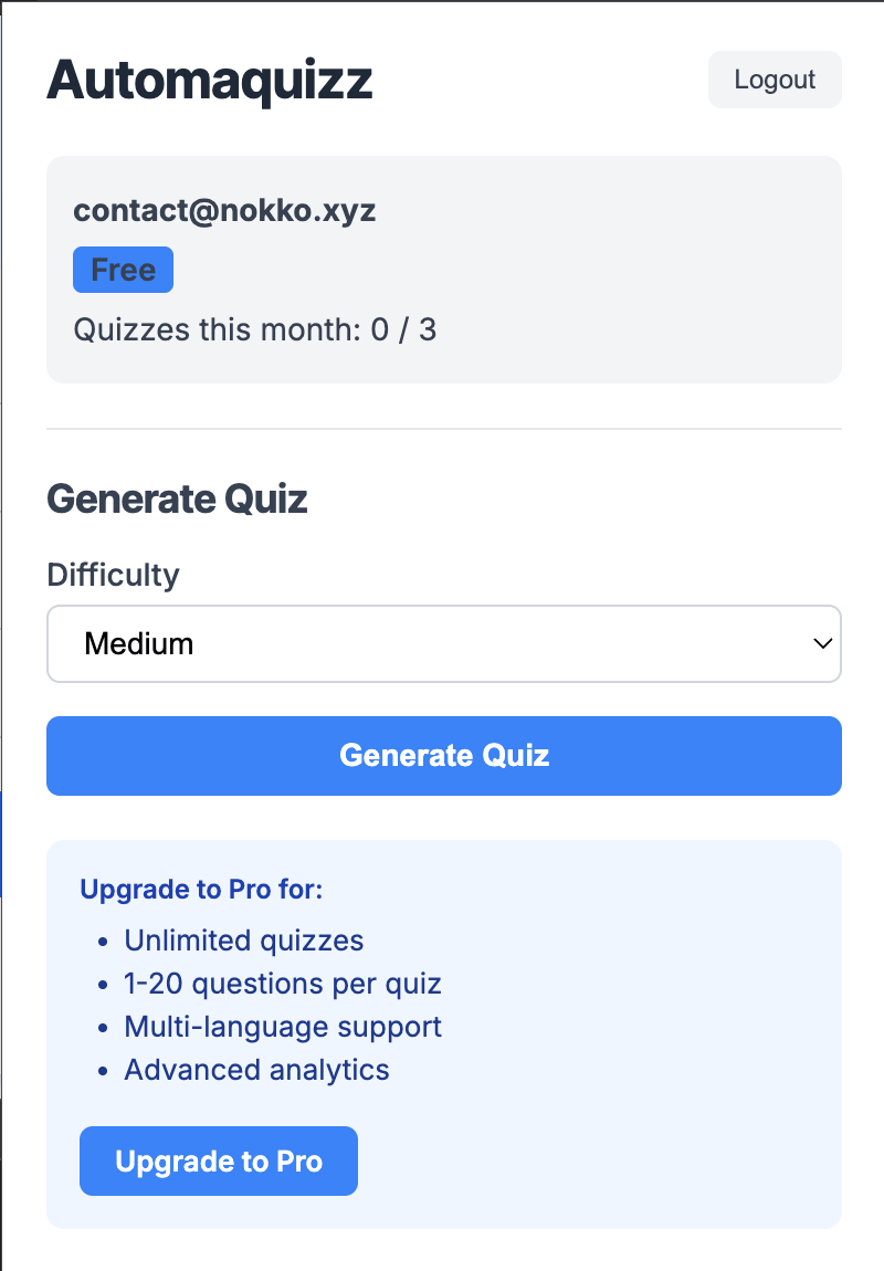 Automaquizz Chrome Extension